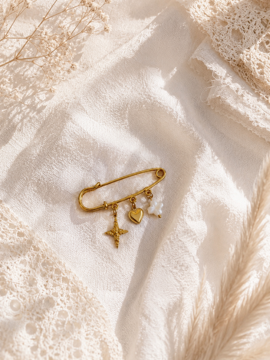Broche doré