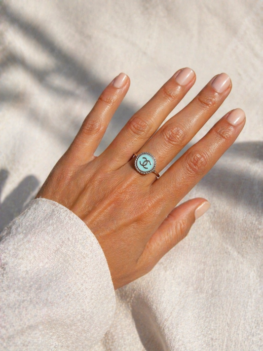 Bague AZUR MINT SILVER